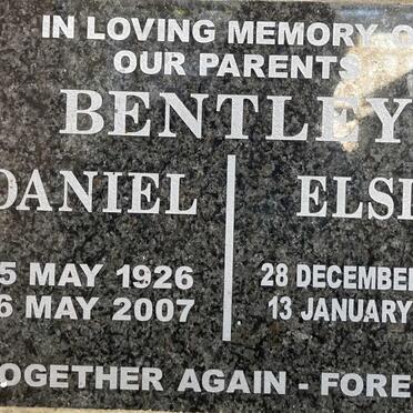 BENTLEY Daniel 1926-2007 & Elsie 1927-1985