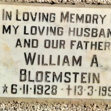 BLOEMSTEIN William A. 1928-1993