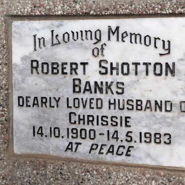 BANKS Robert Shotton 1900-1983