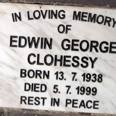 CLOHESSY Edwin George 1938-1999
