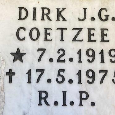 COETZEE Dirk J.G. 1919-1975