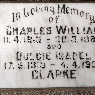 CLARKE Charles William 1913-1984 & Dulcie Isabel 1913-1990