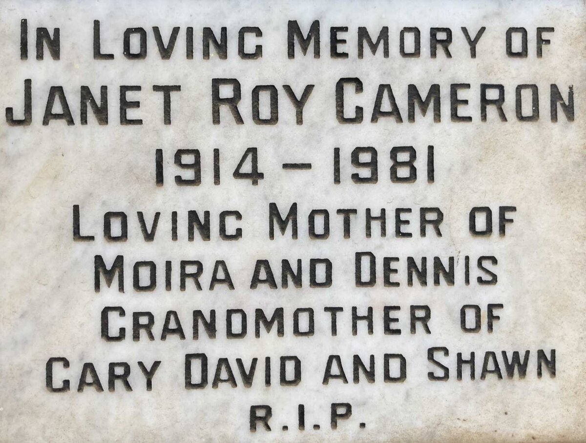 CAMERON Janet Roy 1914-1981