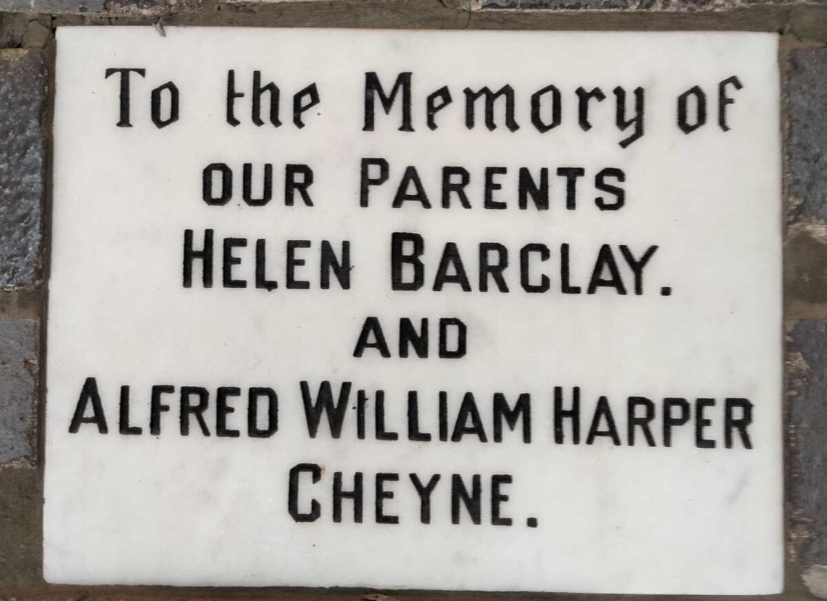 CHEYNE Alfred William Harper & Helen Barclay