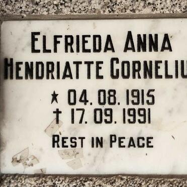CORNELIUS Elfrieda Anna Hendriatte 1915-1991