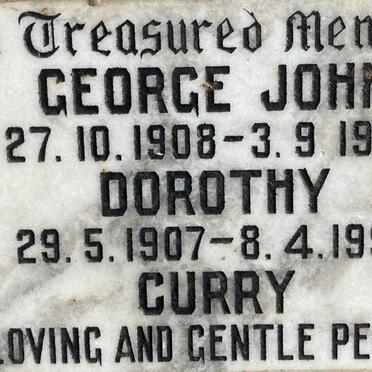 CURRY George John 1908-1987 & Dorothy 1907-1994