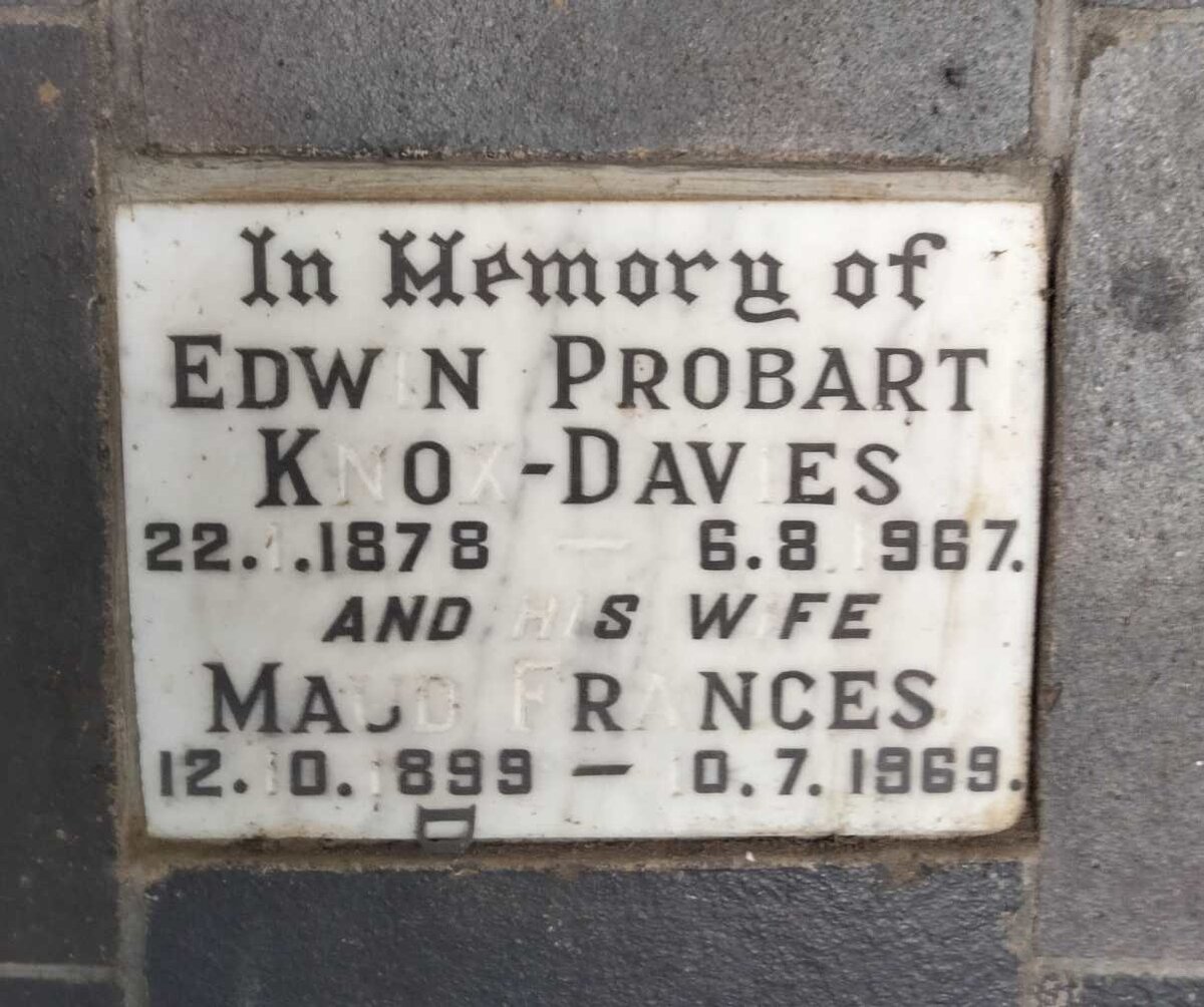 DAVIES Edwin Probart, KNOX- 1878-1967 & Maud Frances 1899-1969