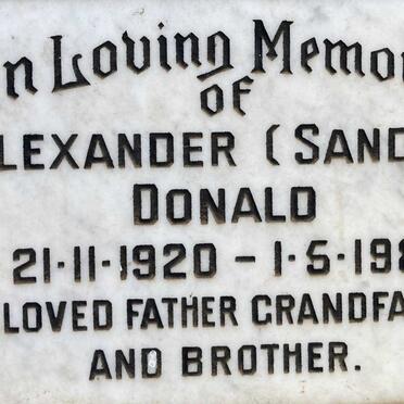 DONALD Alexander 1920-1981