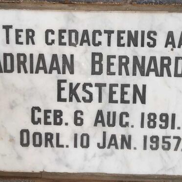 EKSTEEN Adriaan Bernadus 1891-1957