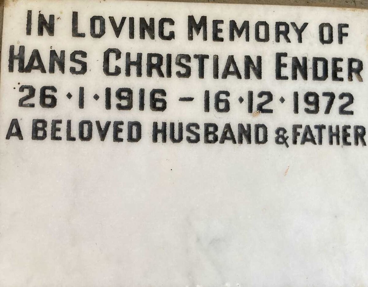 ENDER Hans Christian 1916-1972