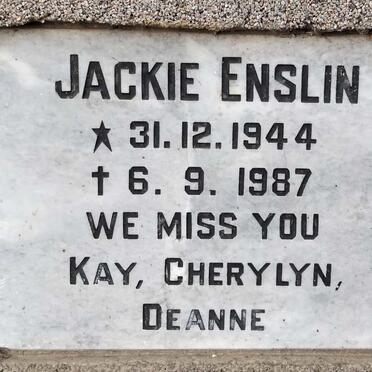 ENSLIN Jackie 1944-1987