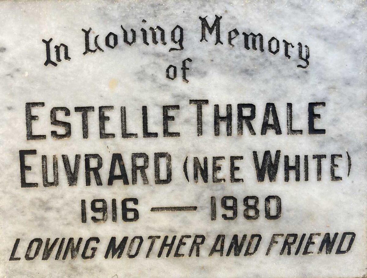 EUVRARD Estelle Thrale nee WHITE 1916-1980
