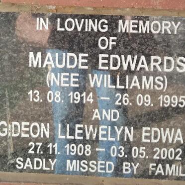 EDWARDS Gideon Llewelyn 1908-2002 & Maude WILLIAMS 1914-1995