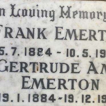 EMERTON Frank 1884-1961 & Gertrude Amy 1884-1961