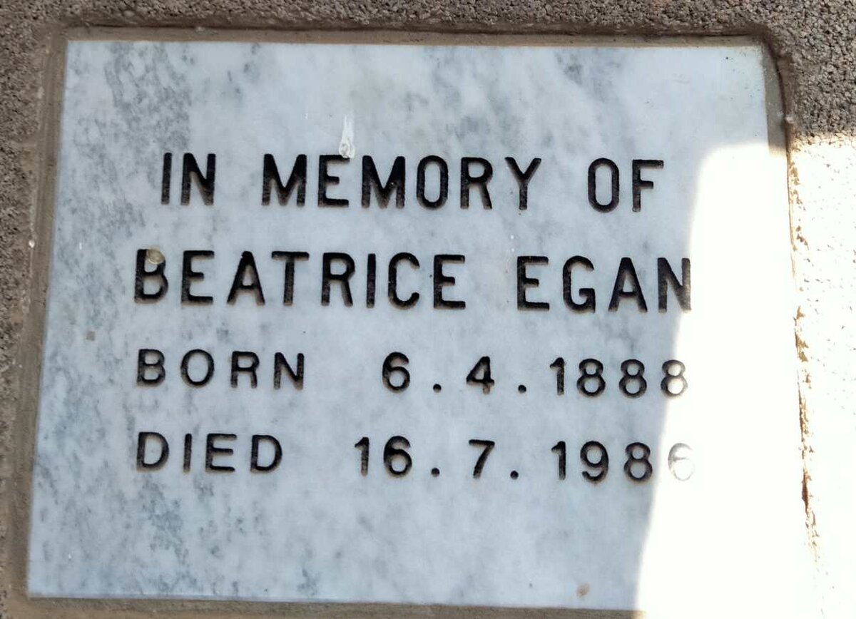 EGAN Beatrice 1888-1986