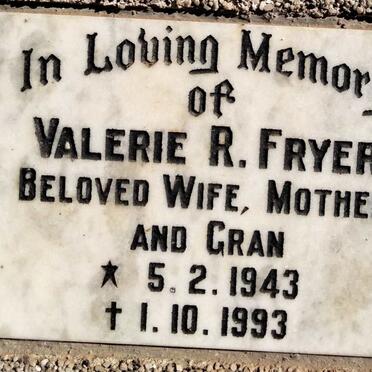 FRYER Valerie R. 1943-1993