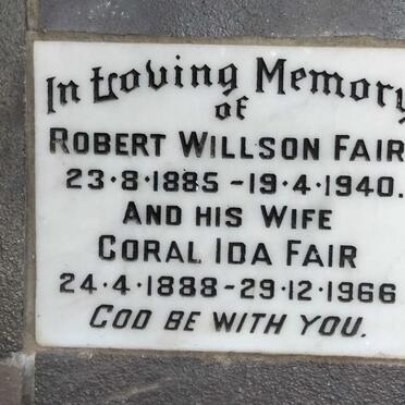 FAIR Robert Willson 1885-1940 & Coral Ida 1888-1966