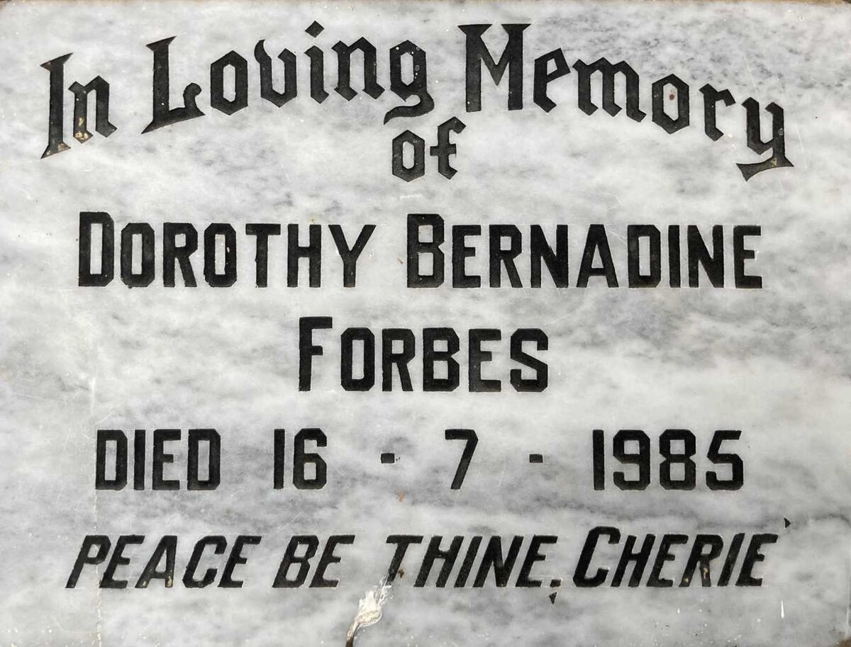 FORBES Dorothy Bernadine -1985