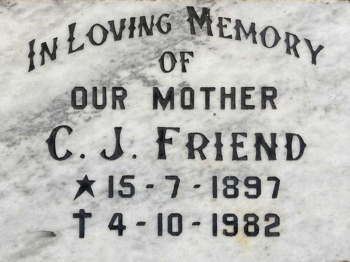 FRIEND C.J. 1897-1982