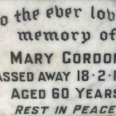 GORDON Mary -1962