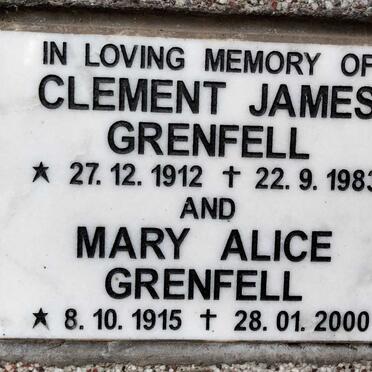 GRENFELL Clement James 1912-1983 & Mary Alice 1915-2000