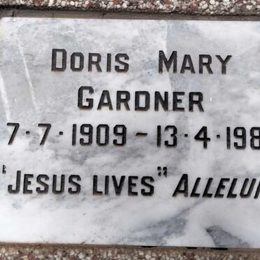 GARDNER Doris Mary 1909-1983