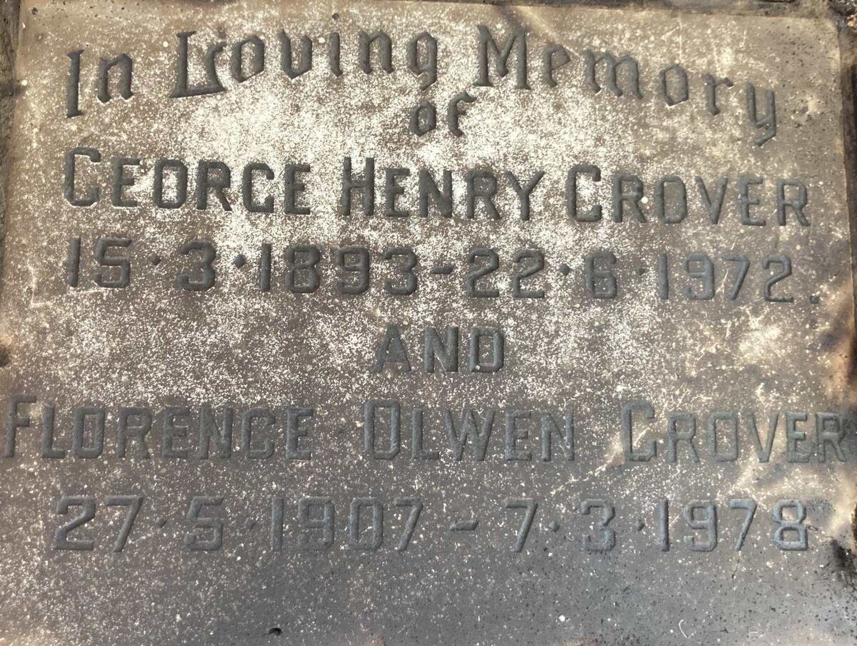 GROVER George Henry 1893-1972 & Florence Olwen 1907-1978