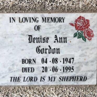 GORDON Denise Ann 1947-1995