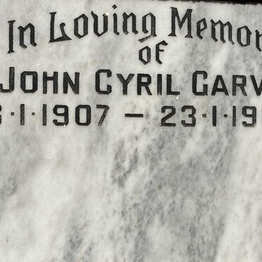 GARVIN John Cyril 1907-1982