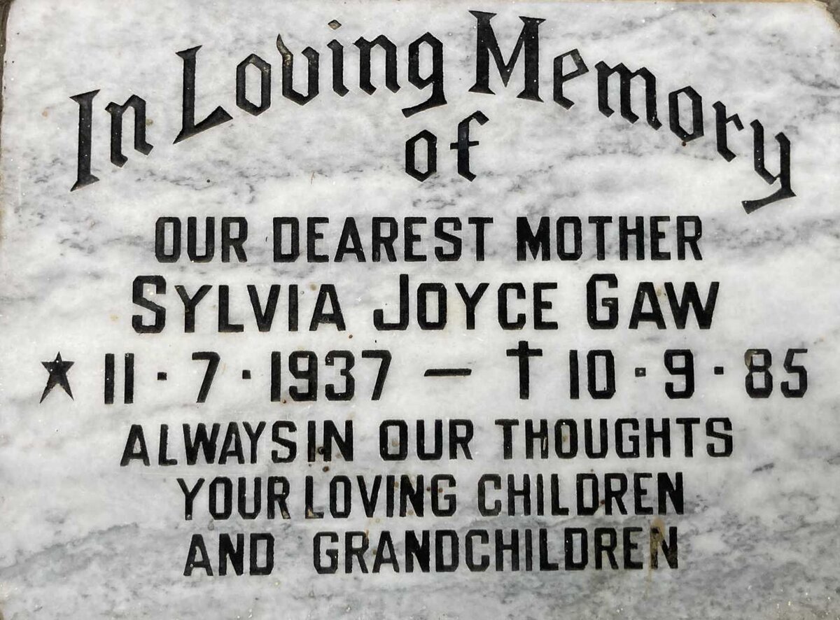 GAW Sylvia Joyce 1937-1985