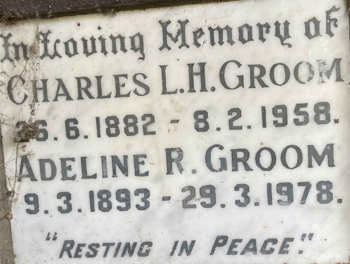 GROOM Charles L.H. 1882-1958 & Adeline R. 1893-1978