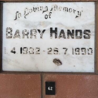 HANDS Barry 1932-1990