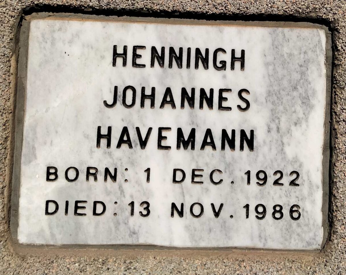 HAVEMANN Henningh Johannes 1922-1986