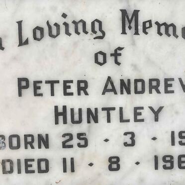 HUNTLEY Peter Andrew 1942-1962