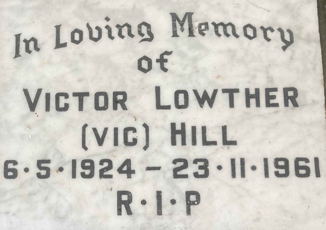 HILL Victor Lowther 1924-1961
