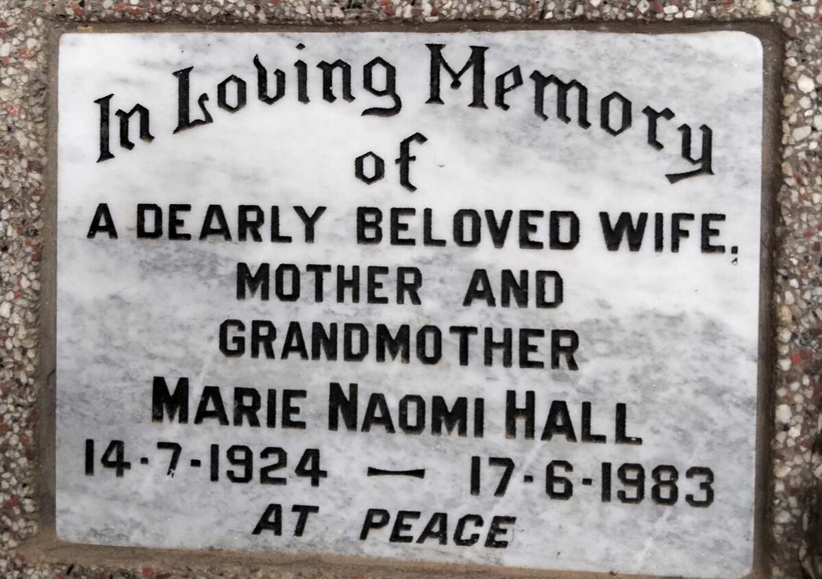 HALL Marie Naomi 1924-1983
