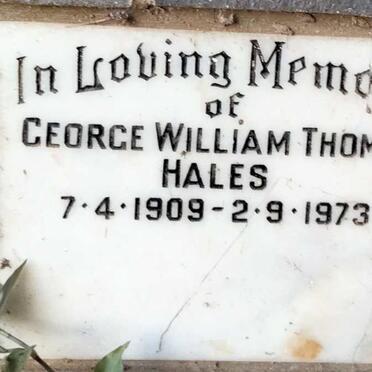 HALES George William Thomas 1909-1973