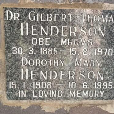 HENDERSON Gilbert Thomas 1885-1970 & Dorothy Mary 1908-1995