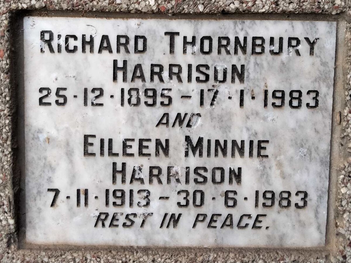 HARRISON Richard Thornbury 1895-1983 & Eileen Minnie 1913-1983