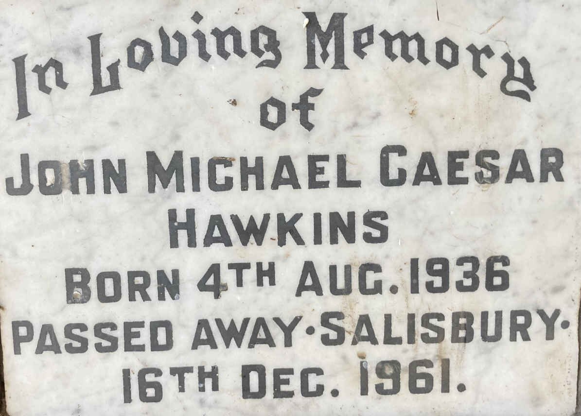 HAWKINS John Michael Caesar 1936-1961