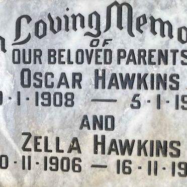 HAWKINS Oscar 1908-1963 & Zella 1906-1987