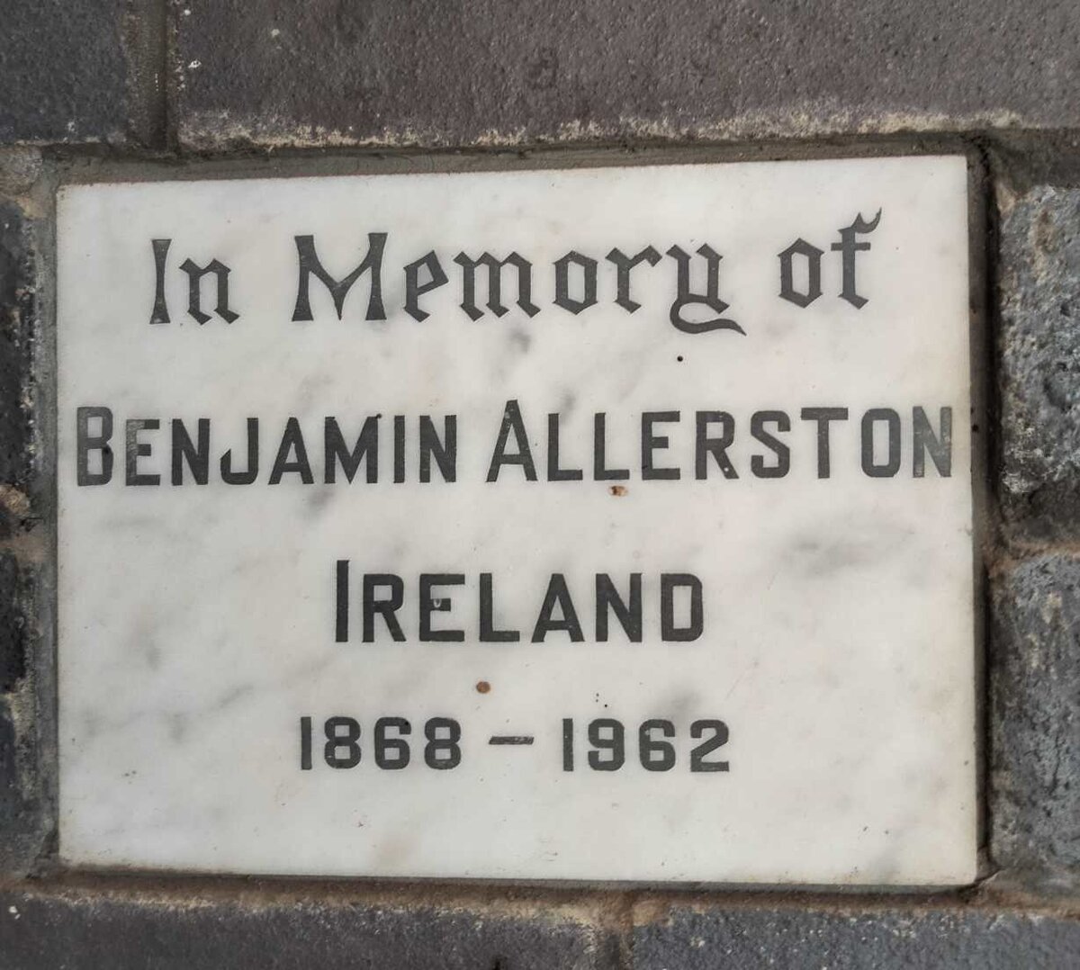 IRELAND Benjamin Allerston 1868-1962