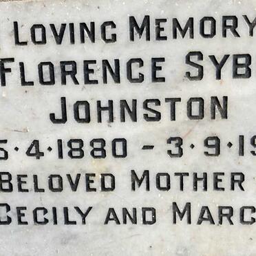 JOHNSTON Florence Sybil 1880-1975