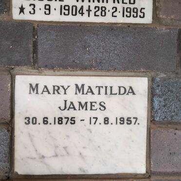 JAMES Mary Matilda 1875-1957