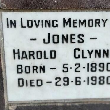 JONES Harold Glynne 1890-1980