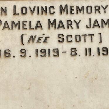 JAMES Pamela Mary nee SCOTT 1919-1972