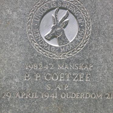 COETZEE B.P. -1941