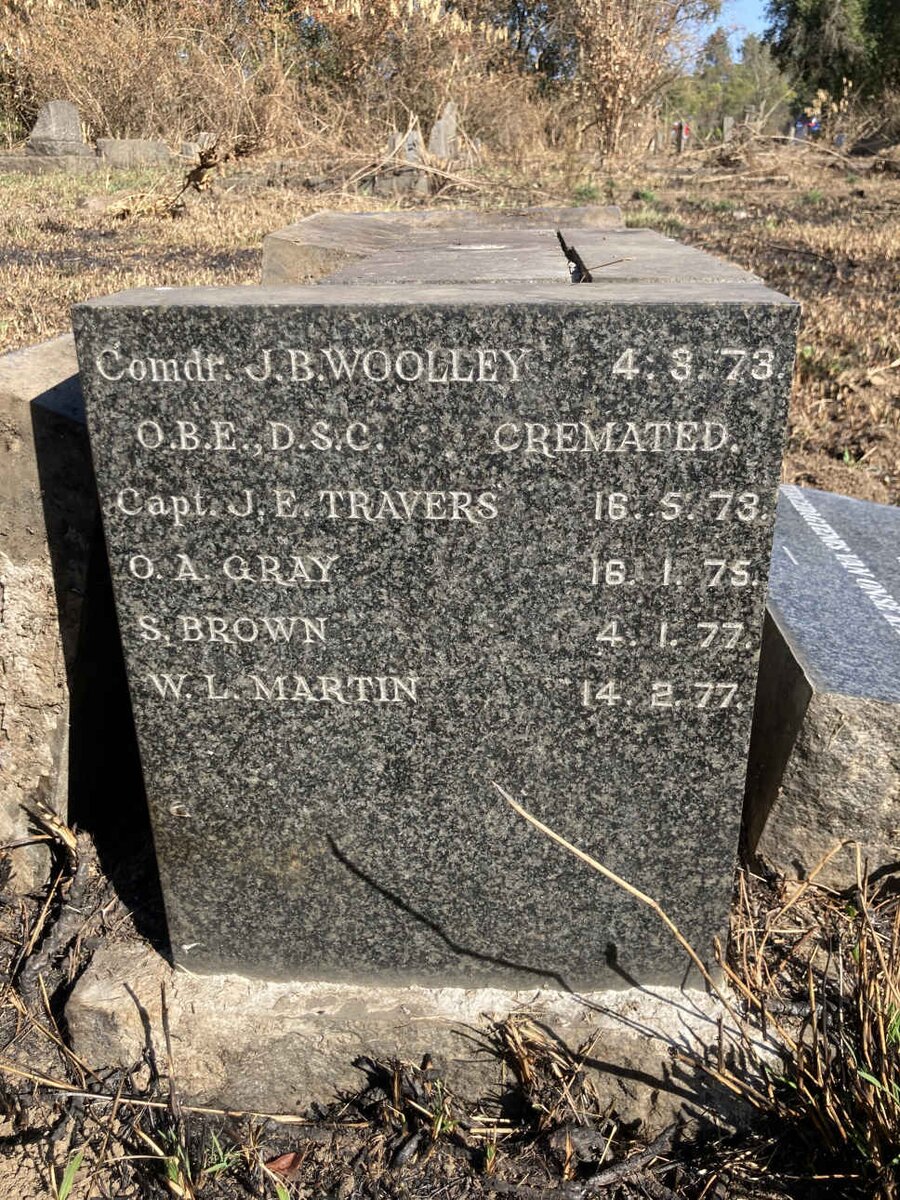 WOOLLEY J.B. -1973 :: TRAVERS J.E. -1973 ::GRAY O.A. 1975 :: BROWN S. -1977 :: MARTIN W.L. -1977