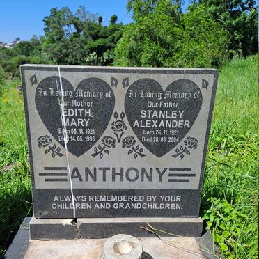 ANTHONY Stanley Alexander 1921-2004 & Edith Mary 1921-1996