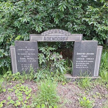 ADENDORFF Daniel Petrus 1929-1972 & Christina Johanna PITOUT 1928-2008